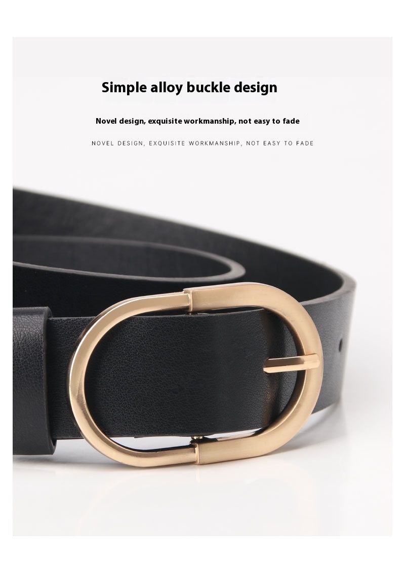 Neuer minimalistischer und vielseitiger modischer Damengürtel mit Nadelschnalle, lässiger koreanischer Gürtel, dekorativer Jeansgürtel für Damen_voghion.com