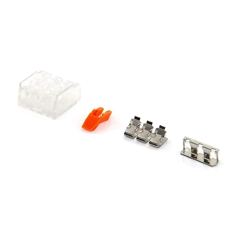100pcs Box Lever Wire Connectors Electric Cable Clamp Mini Quick Electrical Push In Lighting Terminal Block Connector_voghion.com