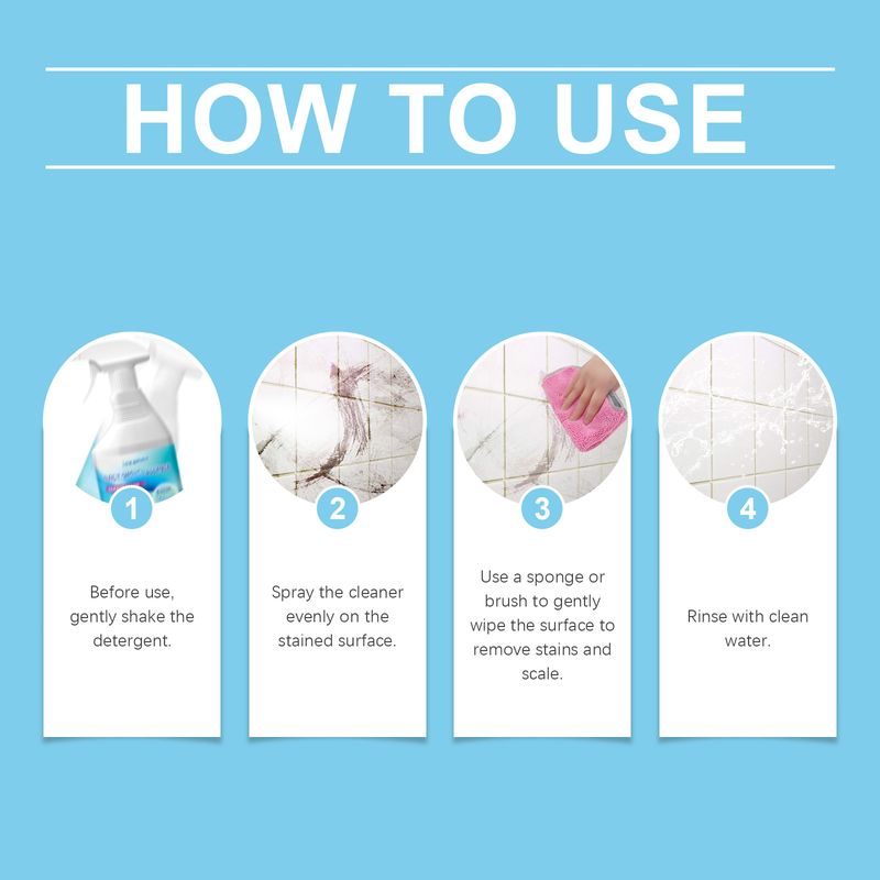 Jakehoe Shower Cleaner, Toilet Toilet Tub Wash Basin Tile Decontamination Cleaning Spray_voghion.com