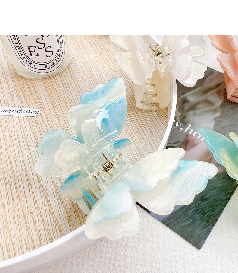 Fermaglio per capelli a forma di farfalla a doppio strato, stile autunno francese, nuovo, di alta qualità, che cambia colore, accessori per capelli freschi e dolci, per donne_voghion.com