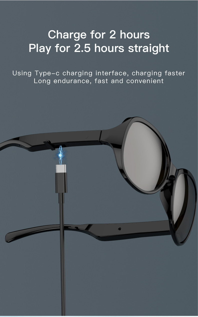 2023 F06 F07 F08 Intelligent Bluetooth Glasses Conducting Black Technology Outdoor Sports Sunglasses_voghion.com
