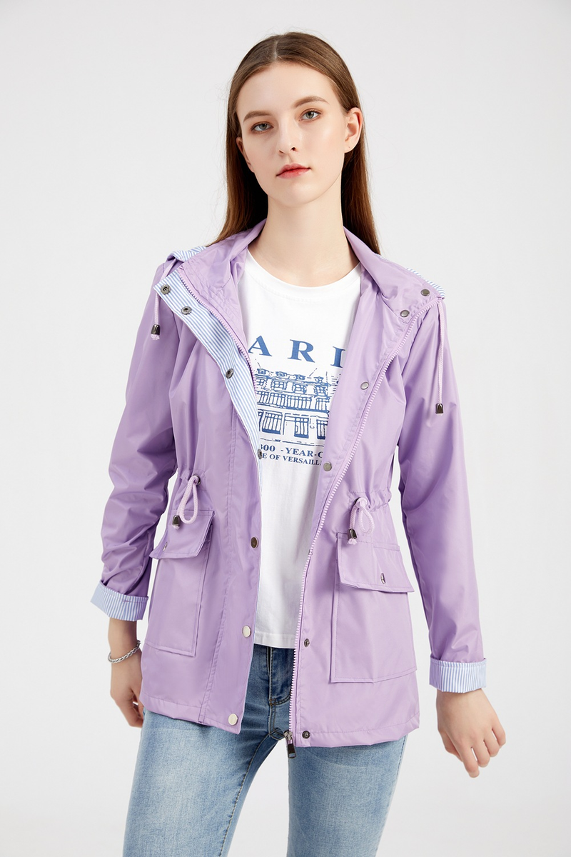 Damenbekleidung neue Herbst- und Winterjacke mit abnehmbarer Kapuze, Windjacke für Damen, große Damenjacke, Regenmantel_voghion.com