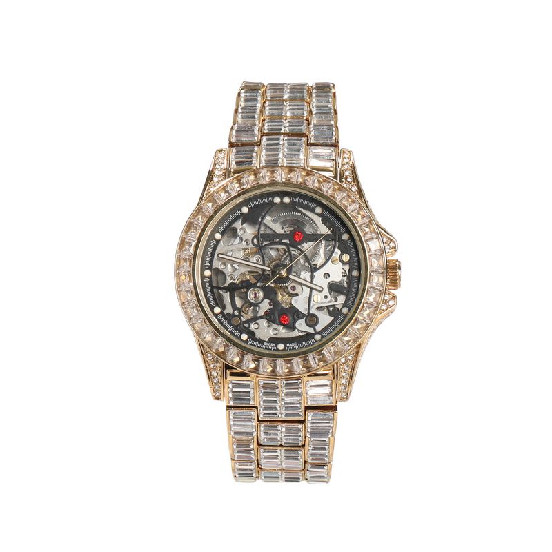 Hip Hop New Men's Watch T Square Mechanical Watch Life Waterproof Round Dial Personality Trendy Watch_voghion.com
