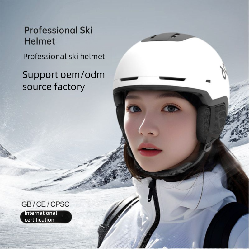 New One-piece Full Edge Plush Lining Winter Bicycle Riding Sports Skiing Snow Helmet_voghion.com