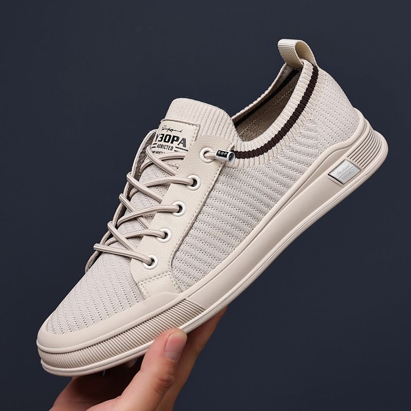 Straight New Casual Breathable Mesh Sports Thin Version, One Foot, Versatile Student Board Shoes, Men's Shoes_voghion.com