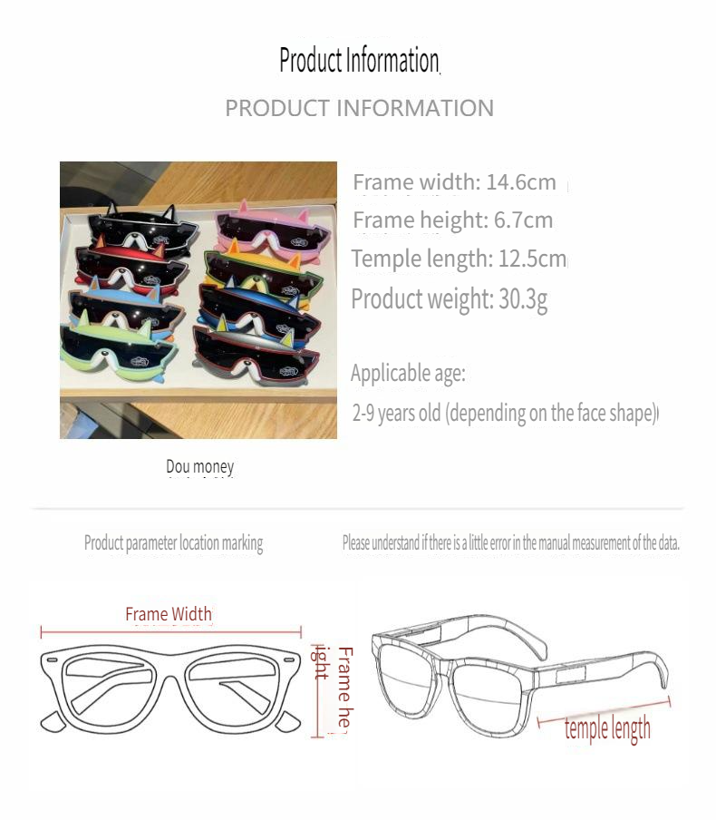 Kids' Polarized Sunglasses - UV400, Soft Silicone Frame, Animal Designs (French Bulldog/Dino), Fun Cartoon Style, For Outdoor & Play_voghion.com