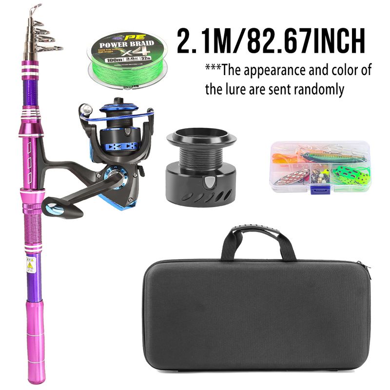 Direkt Angelausrüstung Set Kohlefaser Köder Teleskop Reise Tragbare Casting Sea Rod Spinning Reel_voghion.com