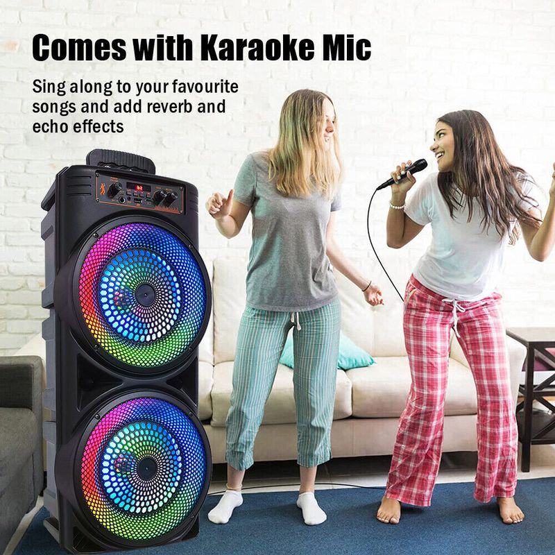 Enceinte Bluetooth portable 6000 W, caisson de basses, basses puissantes, système audio de fête, micro_voghion.com