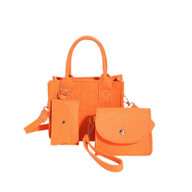 2025 Summer New Fashion Felt Handbag Single Shoulder Mother-Daughter Crossbody Bag Women's Bag Supports Bulk Wholesale Mixed Batch_voghion.com