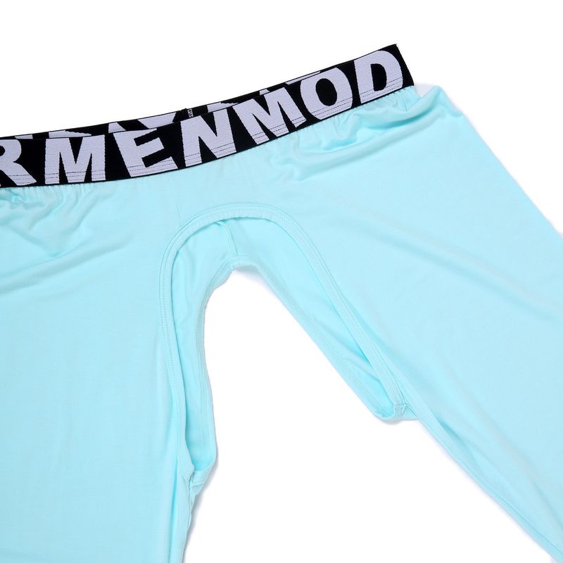 Sous-vêtements thermiques ajustés en modal pour hommes - Conception respirante à entrejambe ouvert pour plus de confort et de style_voghion.com