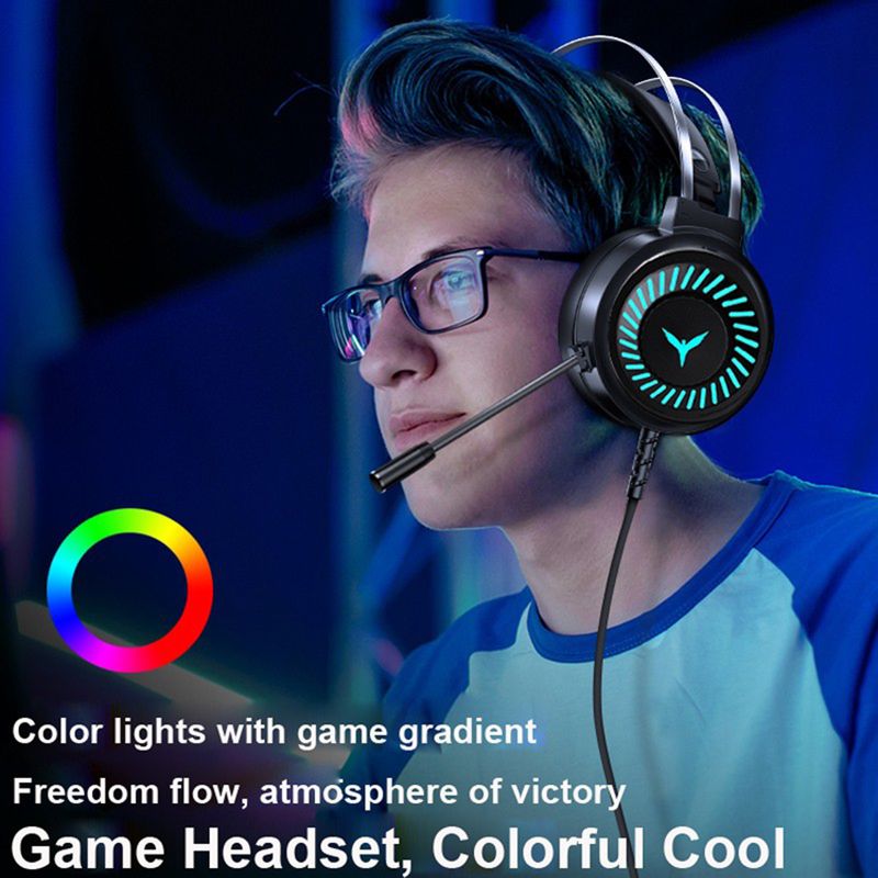 USB Gaming Headset 3.5mm Wired Headphones 7.1 Channel Stereo Surround Bass Earphone Helmet With Microphone For PC Laptop_voghion.com