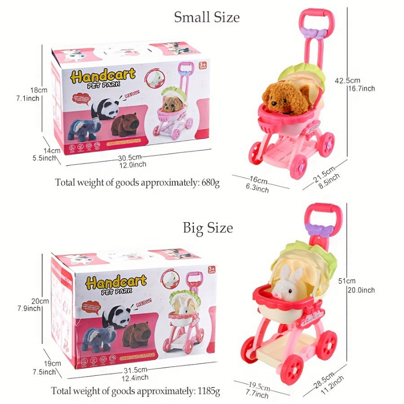 Maison de jeu, jouet, chariot, simulation, chat, chien, animal de compagnie, chariot, jouets éducatifs pour enfants, garçons et filles_voghion.com