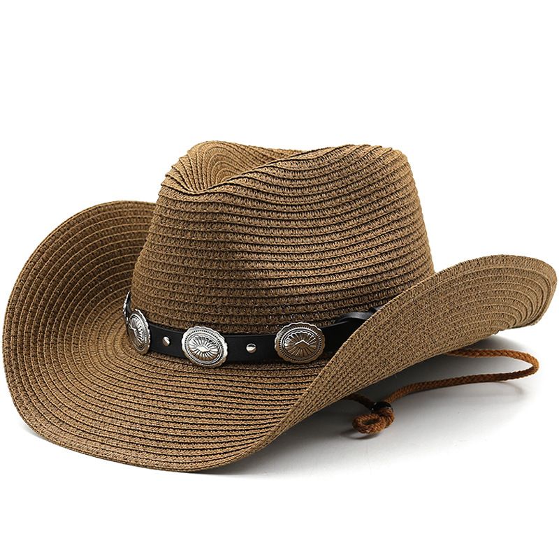Panama Straw Men's And Women's Top Hats, Summer Shading Beach Large Brimmed Sun Hat_voghion.com