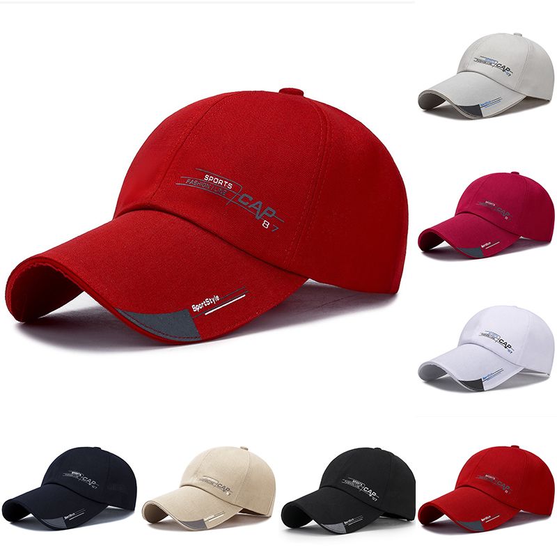 Uomo Per Pesce All'aperto Classico Linea Sport Colore Solido Sole Baseball Cap Primavera Estate Snapback Cappello_voghion.com