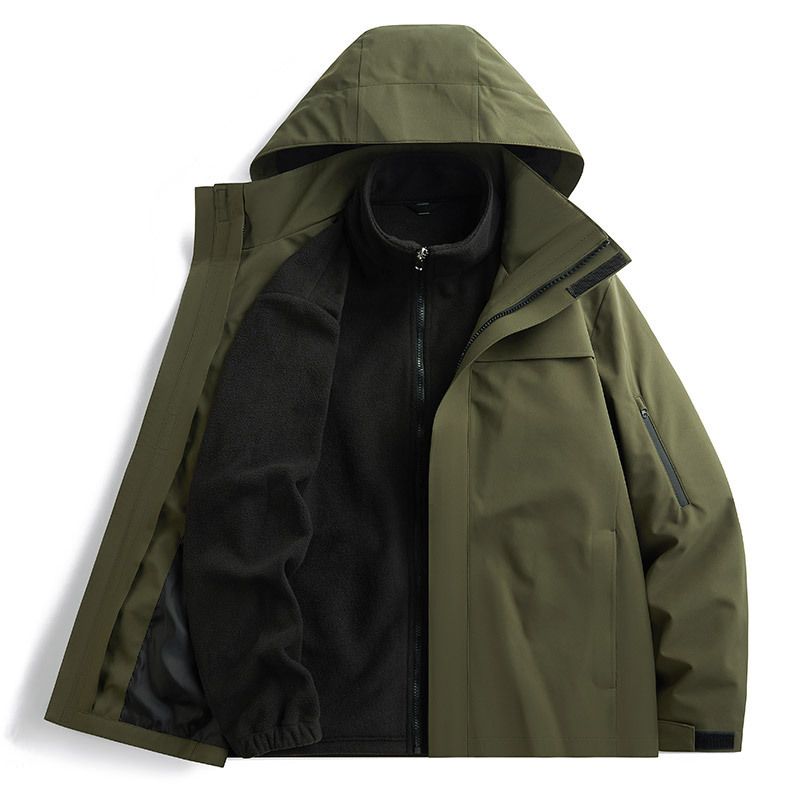 Veste de randonnée trois-en-un pour homme et femme, coupe-vent et déperlante, doublure intérieure amovible, nouvelle collection automne-hiver_voghion.com