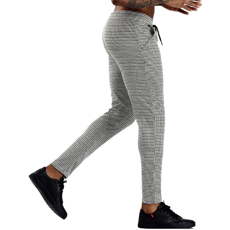 2024 Spring/Summer Men's New Thousand Island Pocket Design Drawstring Casual Small Leg Pants_voghion.com