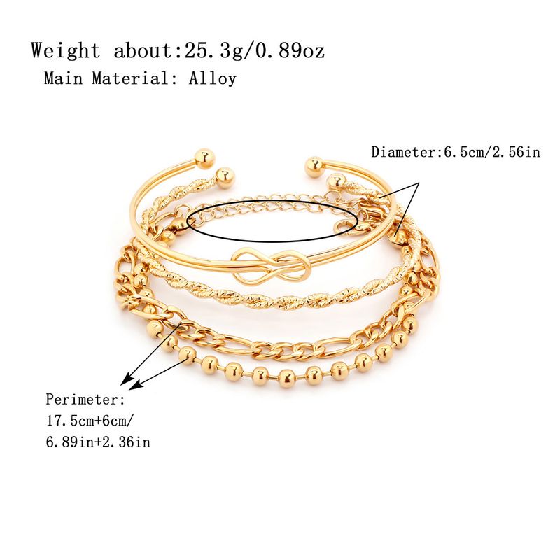 Ins Niche Fashion Simple Hand Jewelry For Women Multi Layer Stacking Adjustable Bracelet Set BR1880_voghion.com