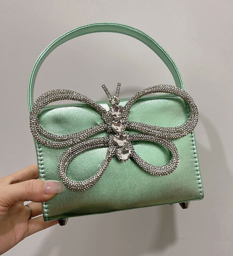 Sacs pour femmes, nouveau petit sac carré Blogger, même style, papillon, diamant, boîte cadeau, sac à main rétro super flash_voghion.com