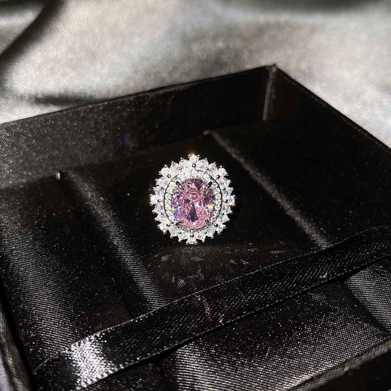 Europäische und amerikanische neue Luxus-Farbschatz-Set mit eingelegtem blauem und gelbem Zirkon, Halskette, Ring, Ohrringe, Anhänger, weiblicher Saphir_voghion.com