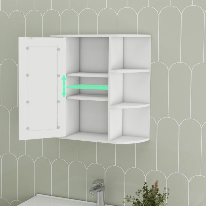 Open Bathroom Shelves Cabinet Mounted For Mirror 6 With Door Shelves Adjustable Bathroom Medicine Cabinet Mirror 3 With Wall Ba_voghion.com