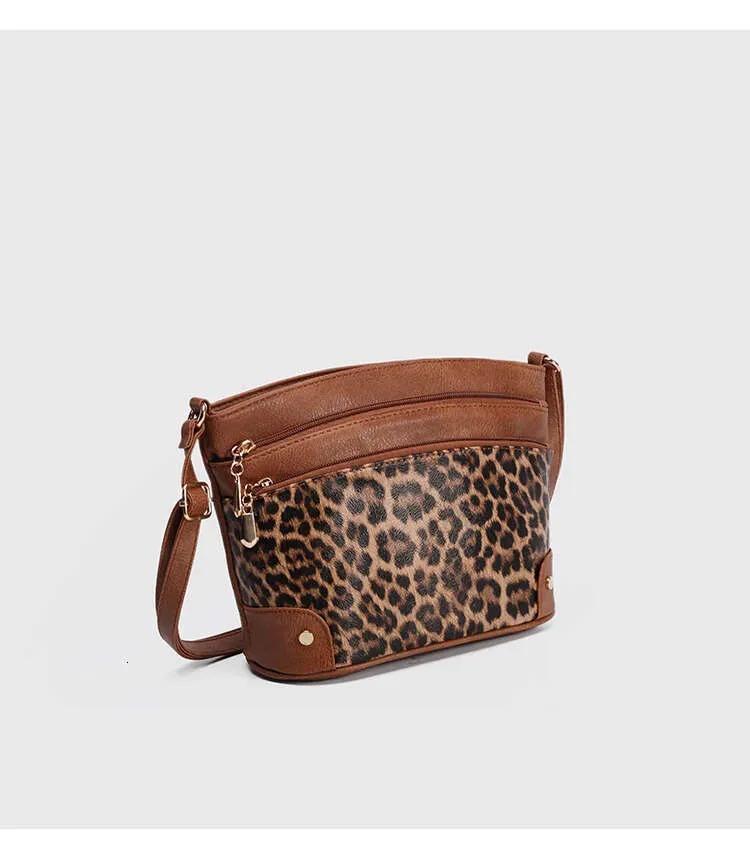 Borsa a secchiello multistrato con tracolla singola, alla moda, con stampa leopardata marrone, da donna_voghion.com