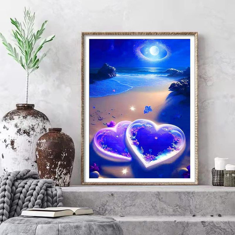 Pittura a diamante 5D piena di diamanti paesaggio marino spiaggia cristallo pietra ricamo a diamante fai da te_voghion.com