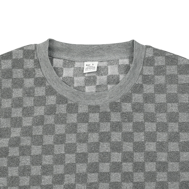 Herbst Winter Herrenmode Rundhalsausschnitt Karierte Ärmel Basishemd Lässig Lange Hosen Set_voghion.com