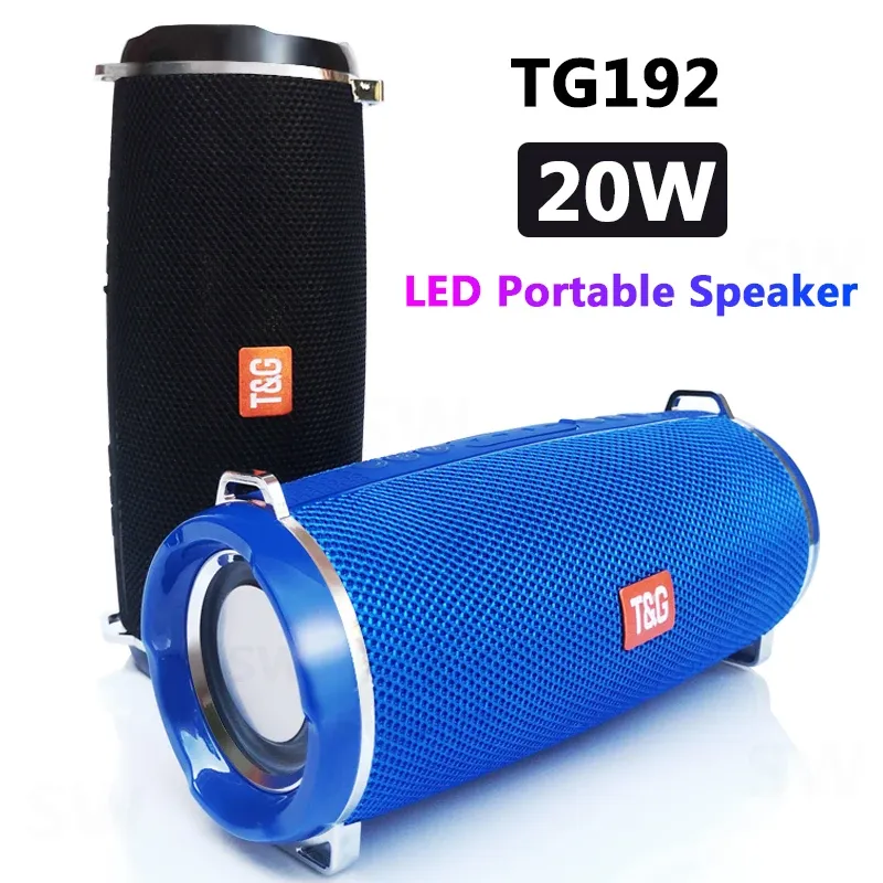 Haut-parleur Bluetooth portable, amplificateur audio radio extérieur, barre de son étanche, colonne U disque, caisson de basses sans fil, lumière LED_voghion.com