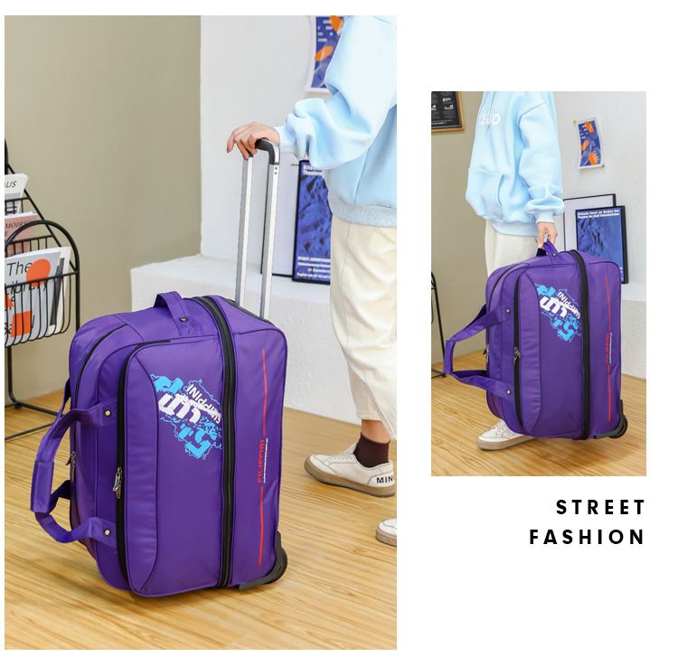 Trolley da viaggio, unisex, grande capacità aziendale per attività all'aperto, impermeabile, resistente all'usura, bagaglio pieghevole_voghion.com