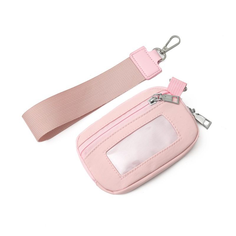 Minimalist Waterproof Nylon Small Wallet Multifunctional Card Holder Keychain Women's Coin Purse_voghion.com
