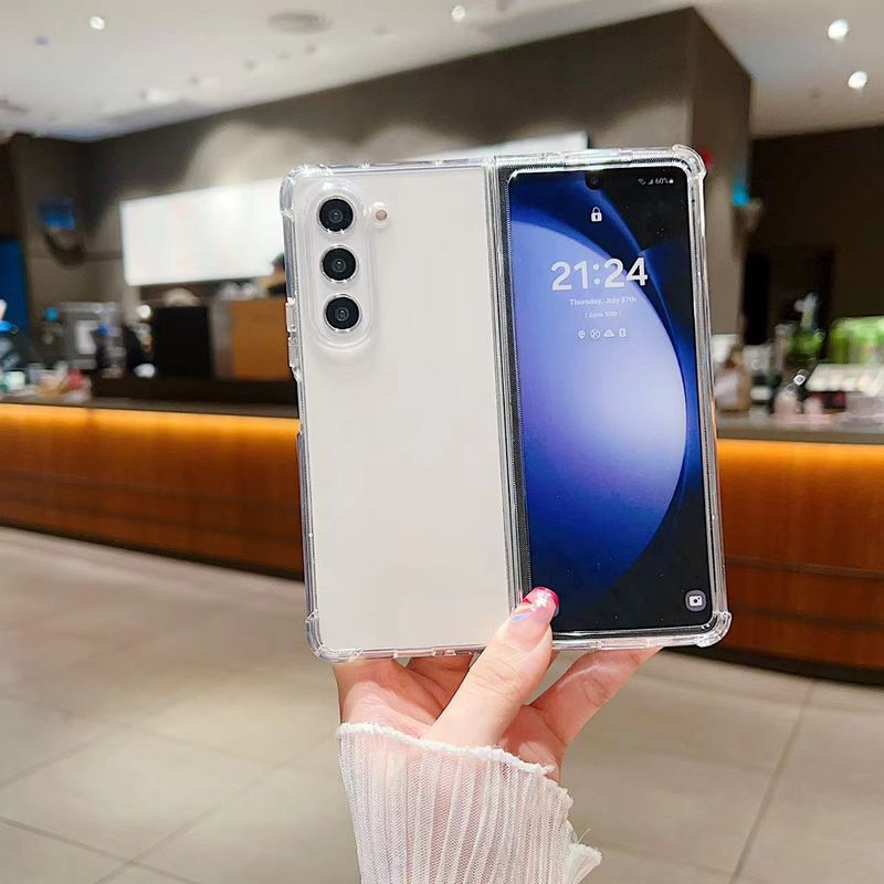 Applicable to Samsung left and right folding screen zfold6/5 mobile phone case transparent hard case PC material mobile phone case_voghion.com