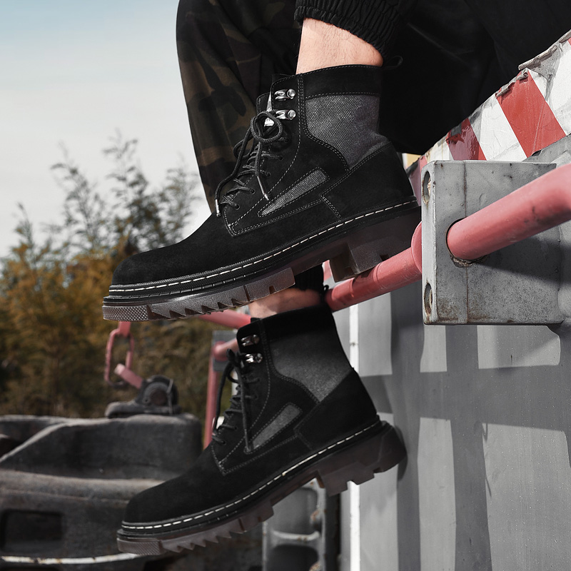 Lässige Martin-Stiefel, Schuhe für Herren, Leder, lässige Martin-Stiefel, leichte Herren-Turnschuhe, Lauf- und Wanderschuhe
_voghion.com