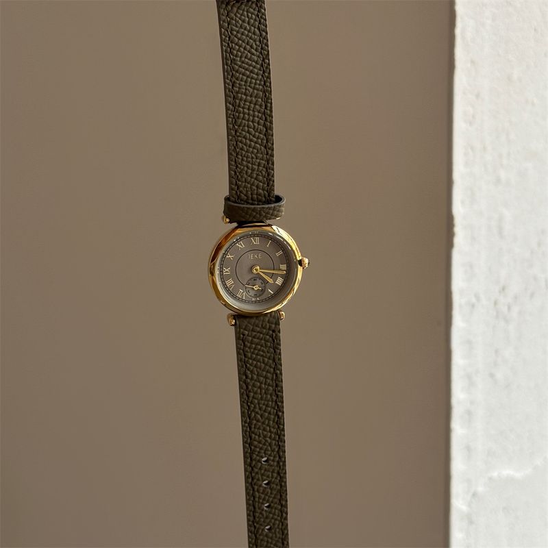 IEKE2025 New Vintage Style Niche Temperament High-end Leather Strap Women's Watch Live Streaming_voghion.com