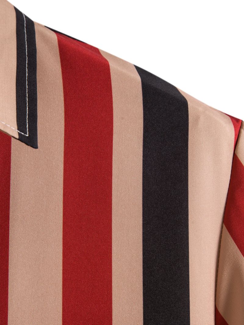 Men's Clothing Summer New Striped Shirt Men's Casual Shirt Short Sleeve Shopify_voghion.com