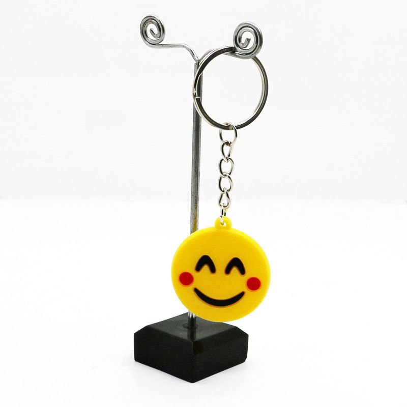 Expression nøglering Q søde udtryk serie emoji udtryk PVC nøglering taske vedhæng bil nøglering engros_voghion.com