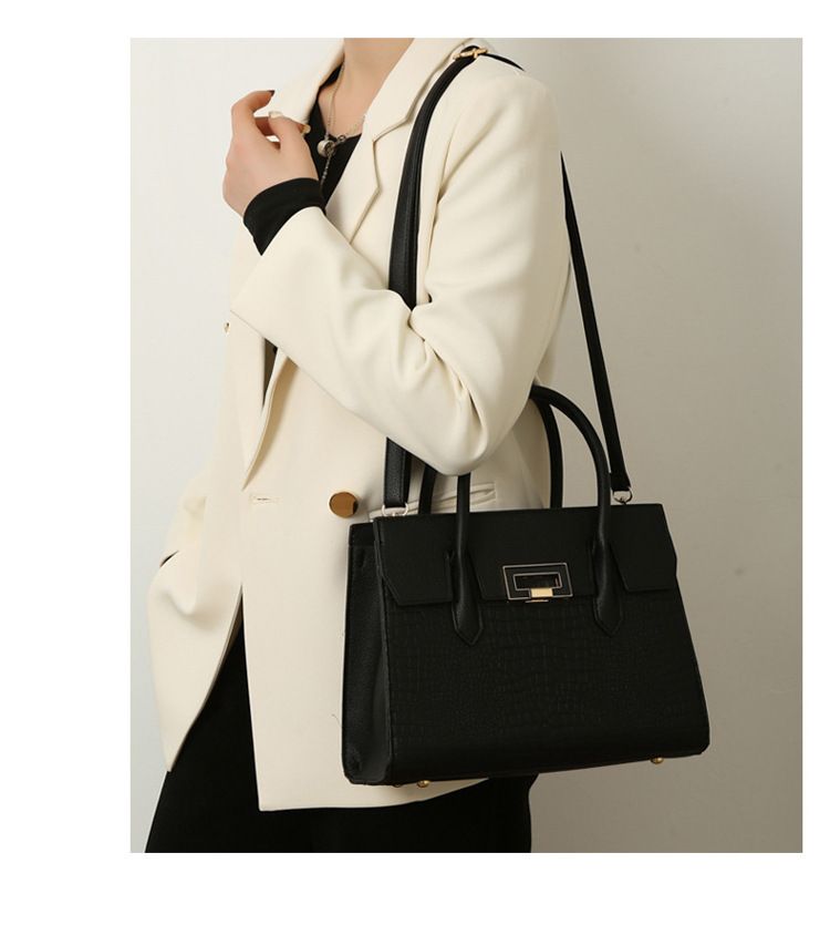 2024 nuova borsa a tracolla minimalista urbana per mamma, borsa a tracolla da donna, classico motivo a pelle di serpente_voghion.com