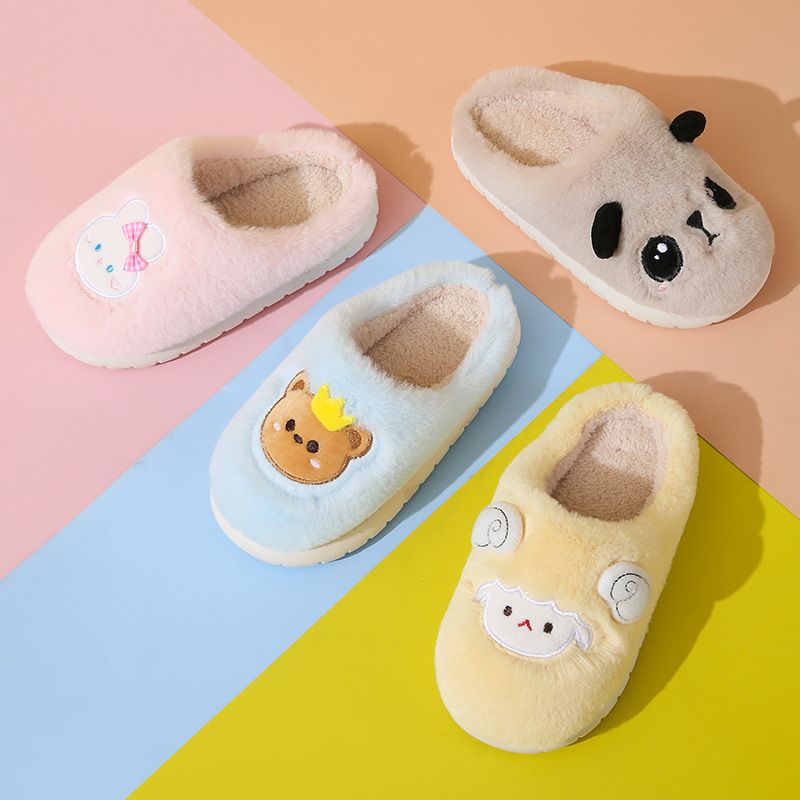 Pantofole in cotone e pelliccia per bambini_voghion.com