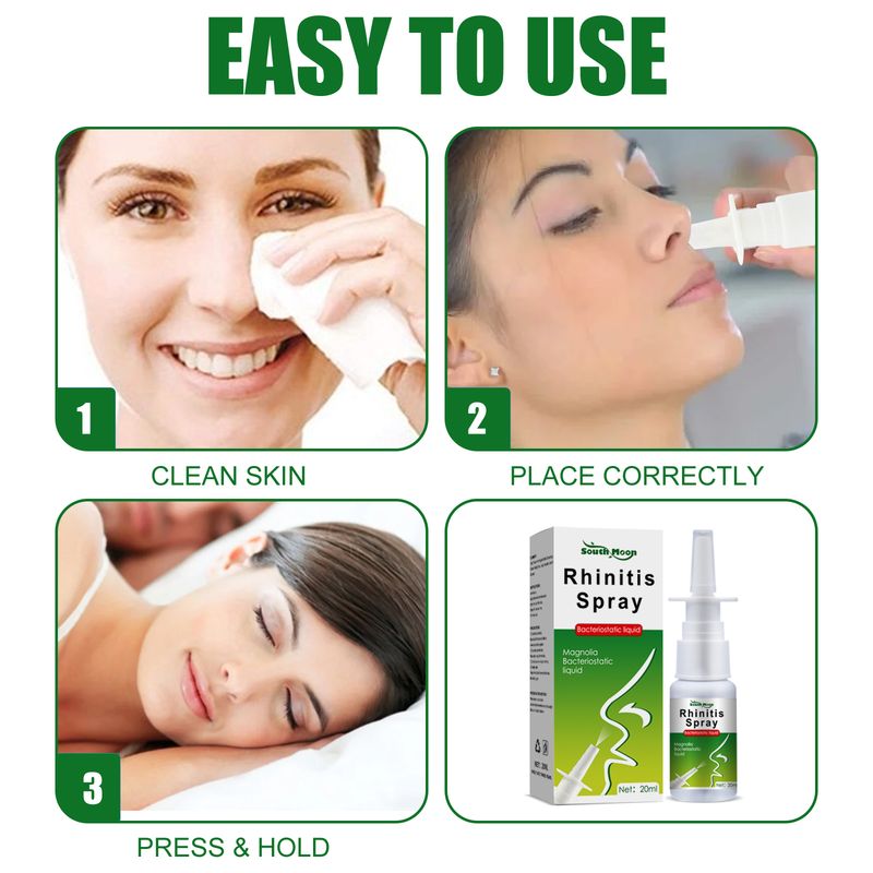 South Moon Nasal Litong Spray Limpiador Nasal Suave para Aliviar las Molestias Nasales Spray para el Cuidado Corporal_voghion.com