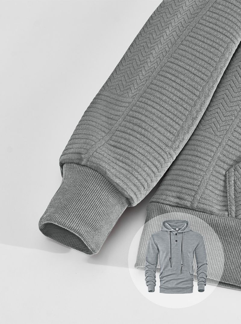 Men's Oversized Hooded Sweatshirt – Stretch Polyester Streetwear Pullover With Ribbed Hem (S-XXXL, Lightweight, Quick-Dry, Non-Iron Tech)_voghion.com