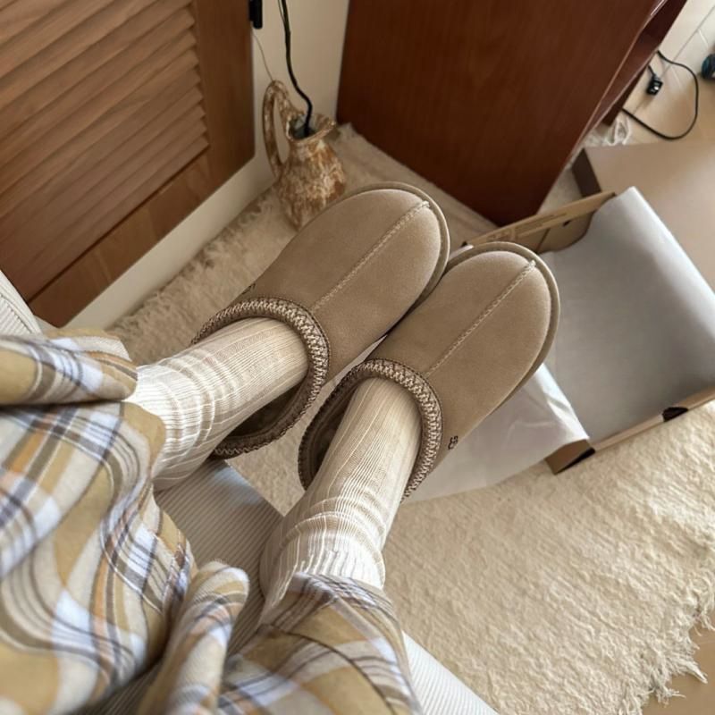 Pantofole Tazz da uomo e da donna, pantofole in pelliccia Tasman, classiche, ultra mini, con plateau, in pelle scamosciata e montone, scarpe invernali calde, stivaletti da donna_voghion.com