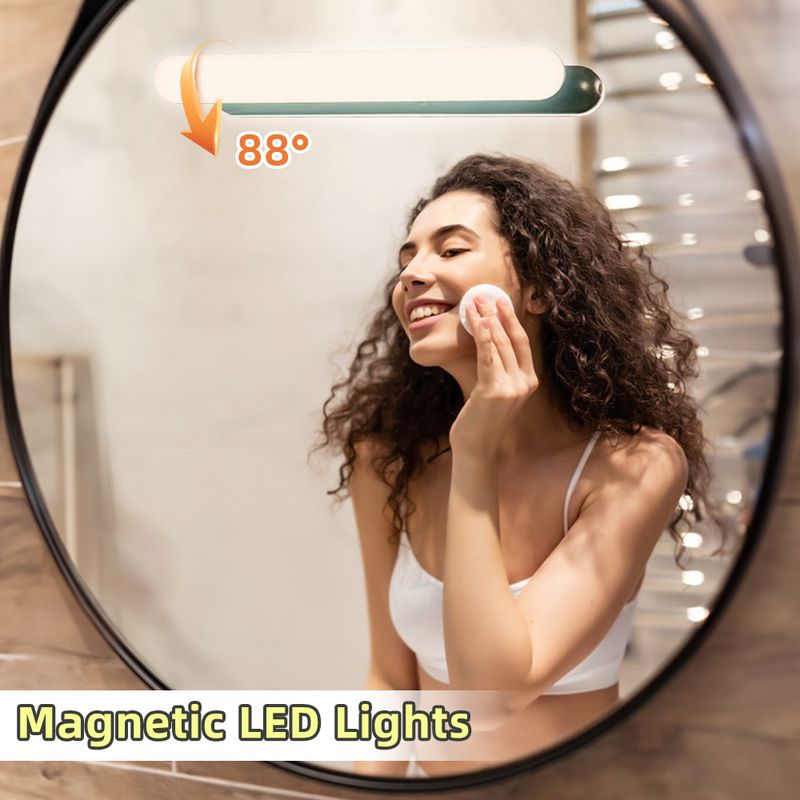 Lampada da trucco a LED, protezione per gli occhi tramite USB, ricaricabile, portatile, lampada magnetica, interruttore touch, luce da specchio, luce per selfie_voghion.com