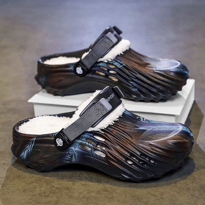 MTX Herren-Hausschuhe Winter 2025 Neue dicke Sohle Fleece gefüttert warme EVA-Dämpfung geschlossene Zehen Baumwollschuhe_voghion.com