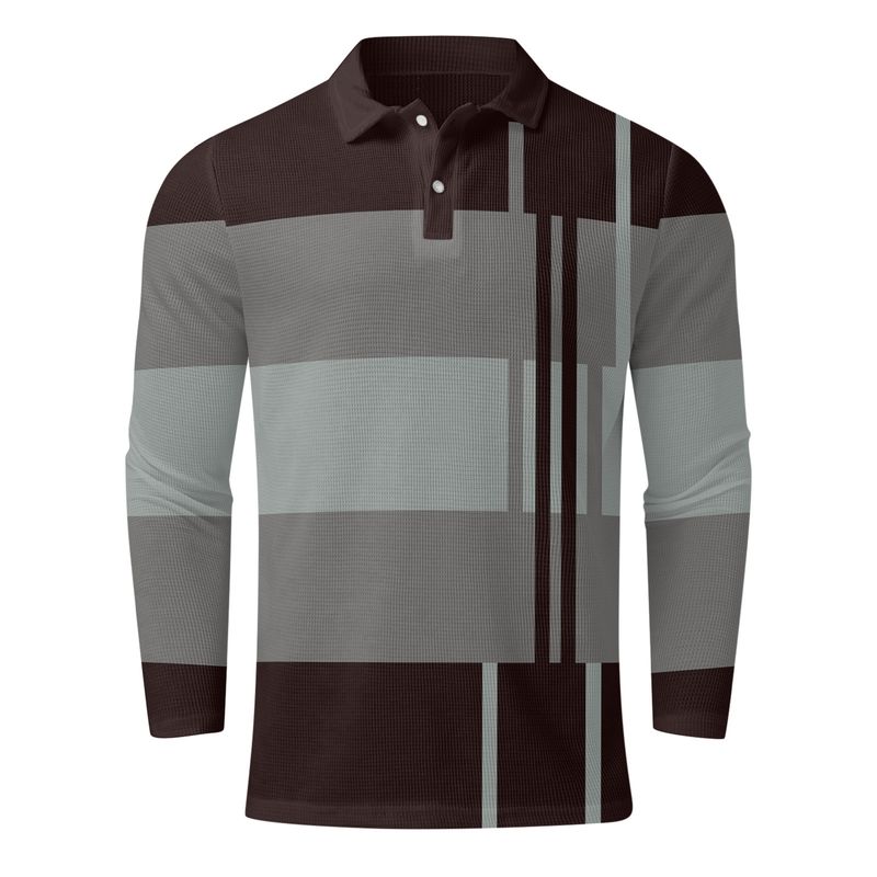 Unschlagbare Qualität Ins2024 Spring Button Langarm Herren Sport Poloshirt_voghion.com
