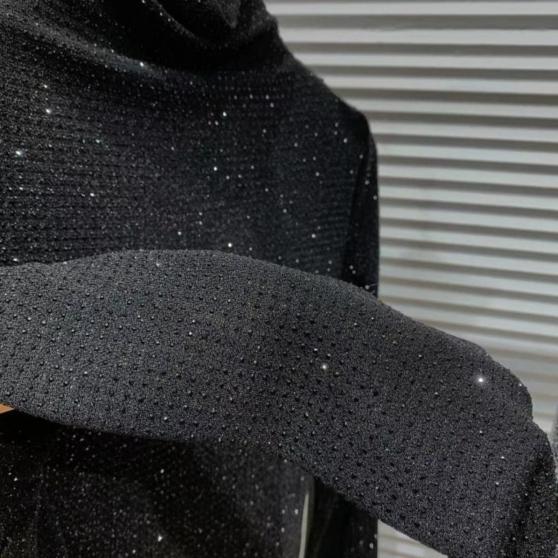 Maglietta a mezza manica con collo alto Melard, indossabile all'esterno, autunno inverno, nuova moda 2025, versatile, calda e venduta, da donna_voghion.com