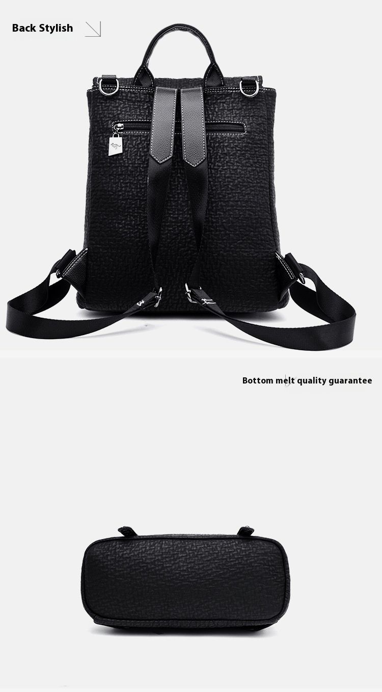 Mochila de piel de vaca con bordado de cuero genuino, nueva edición coreana, versátil, para mujer, con uno o dos hombros_voghion.com
