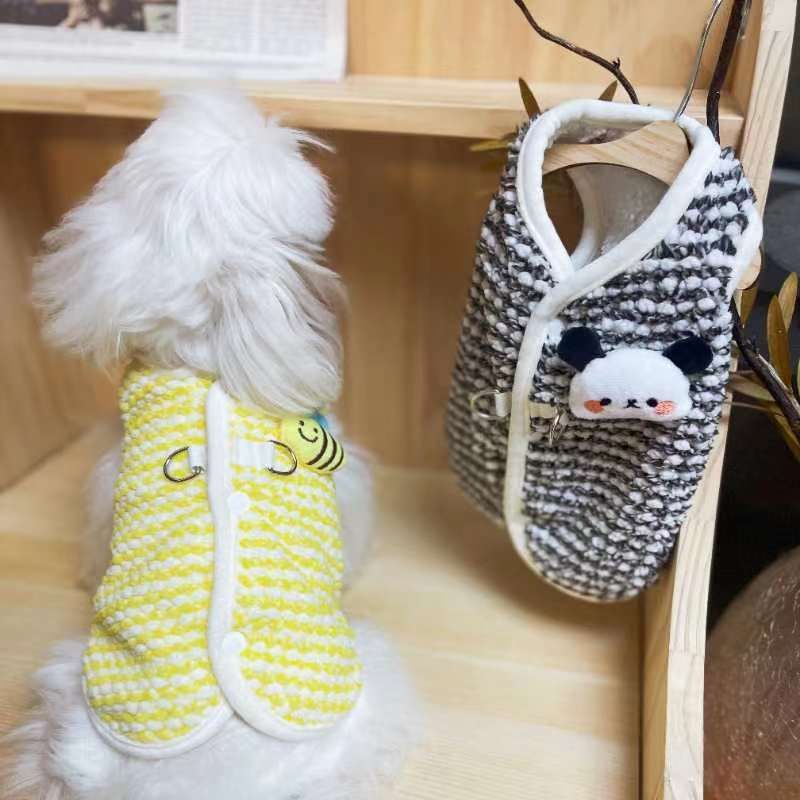Vestiti per cani e gatti, autunno e inverno, caldi, in cotone e velluto, adatti per il traino._voghion.com