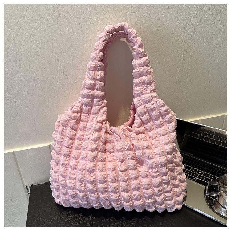 Estilo ocidental versátil nuvem plissada para mulheres 2024 bolsa coreana de axila com design de grande capacidade e uma sensação de_voghion.com