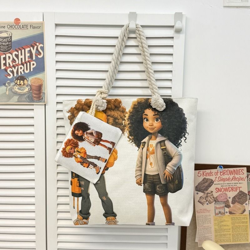 Klassische Ölgemälde Damen Schultertasche Handheld wiederverwendbar_voghion.com