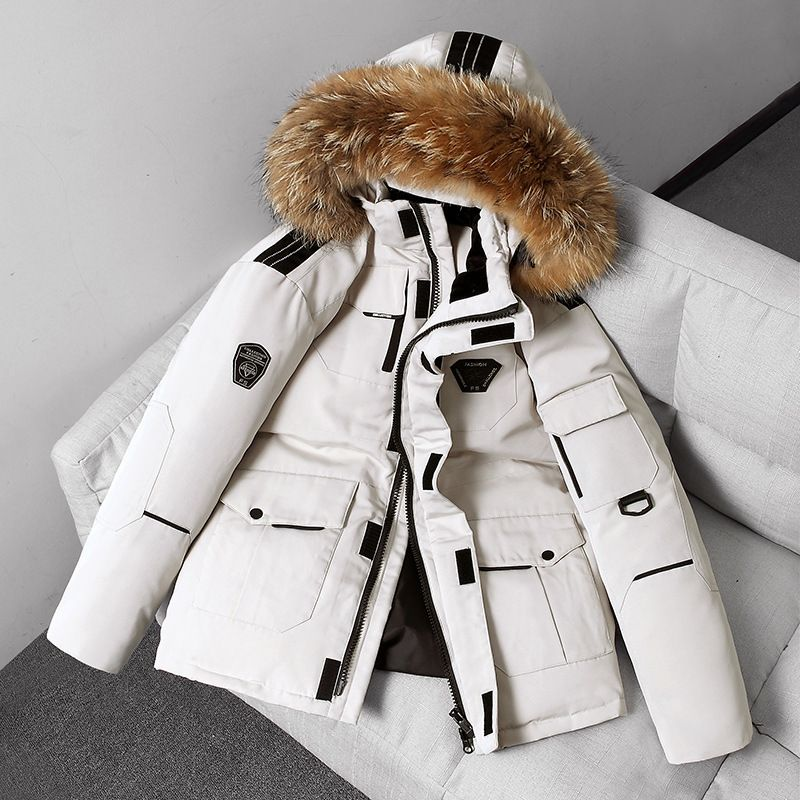 Running jacket the same men's and women's lovers Korea Parker Canada work clothes thickened warm goose down j_voghion.com