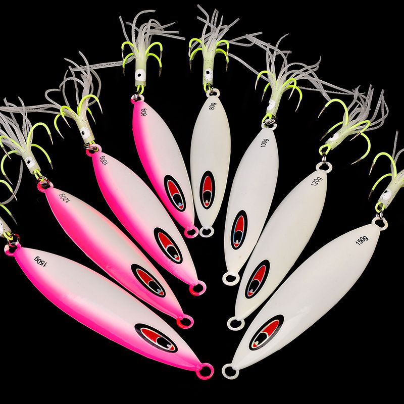 Deep Laser Luminous Slow Jigging Fast Sinking Lure Boat Sea Fishing Hairtail Jig Lead Fish_voghion.com